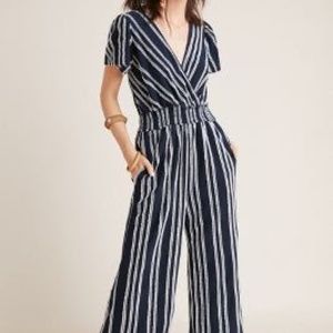 Canovas Striped Blue/White Jumpsuit from Anthropologie